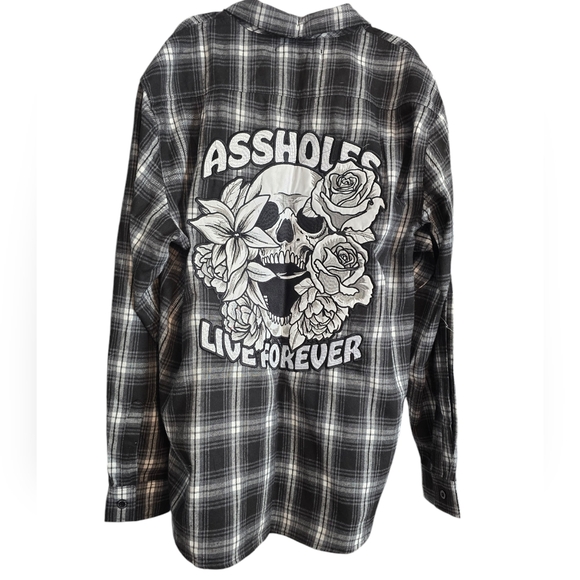 ALF Skull & Roses Flannel size XXXL NWOT - Picture 1 of 5
